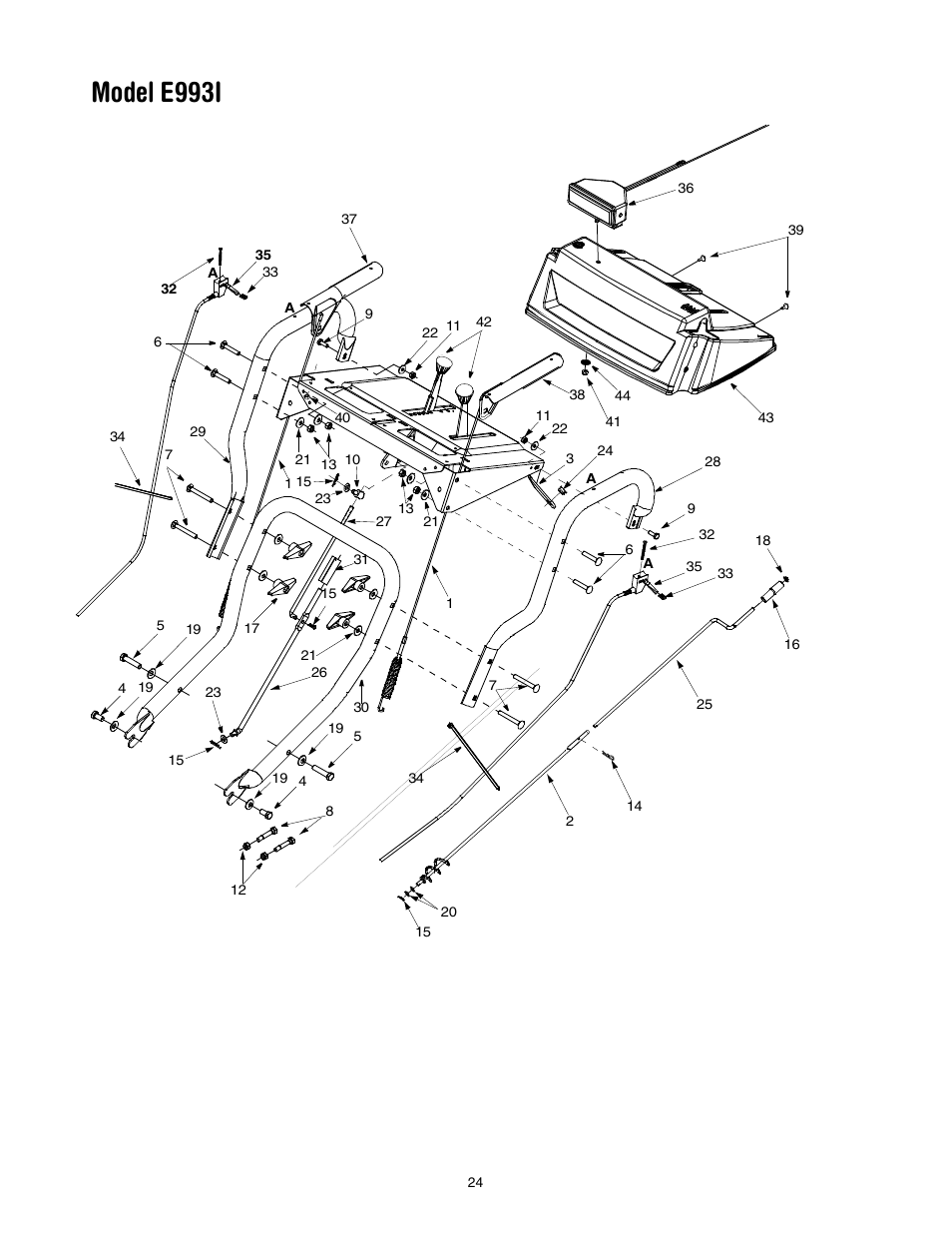 Model e993i | Yard-Man 31AE993I401 User Manual | Page 24 / 28