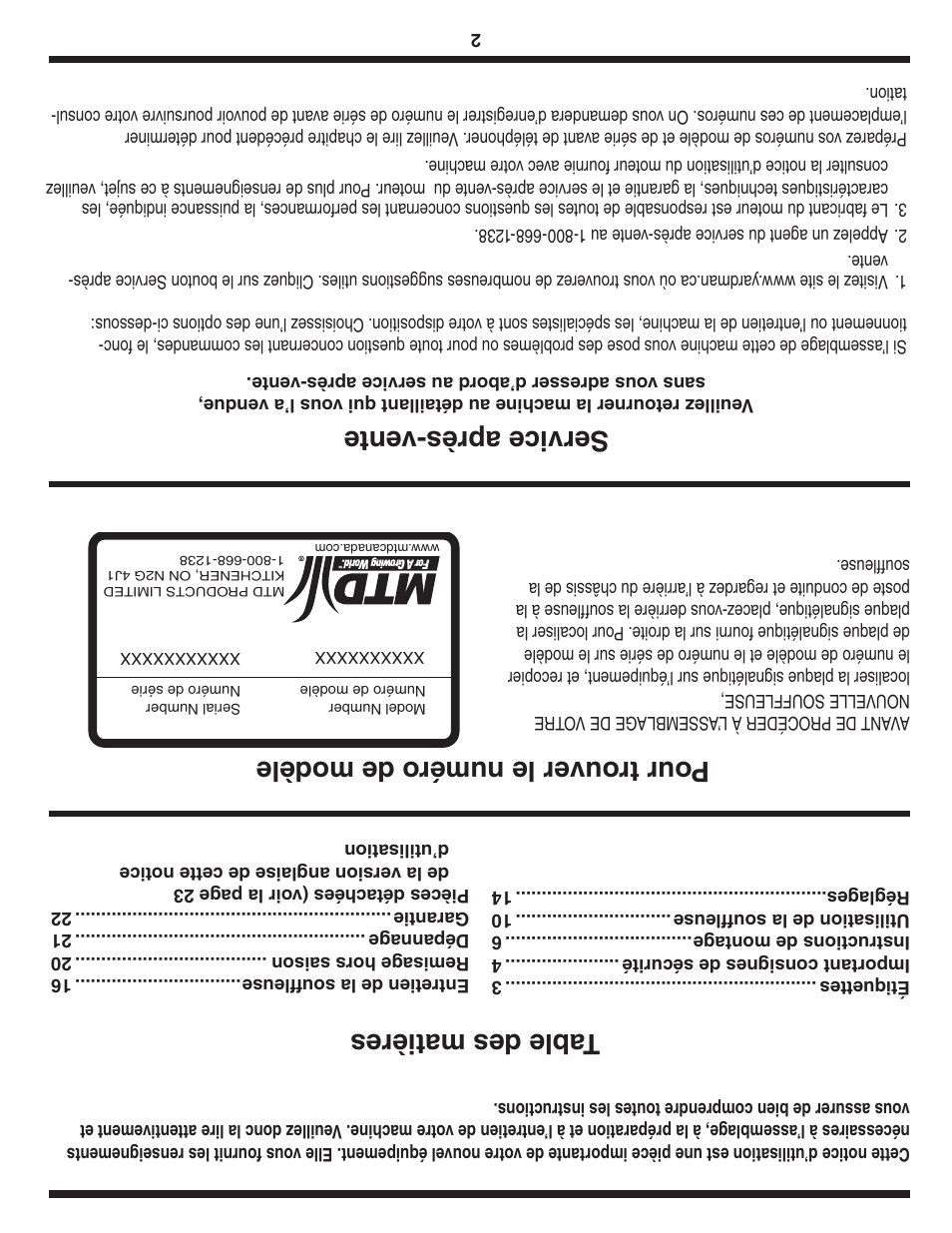 Yard-Man 769-03245 User Manual | Page 55 / 56
