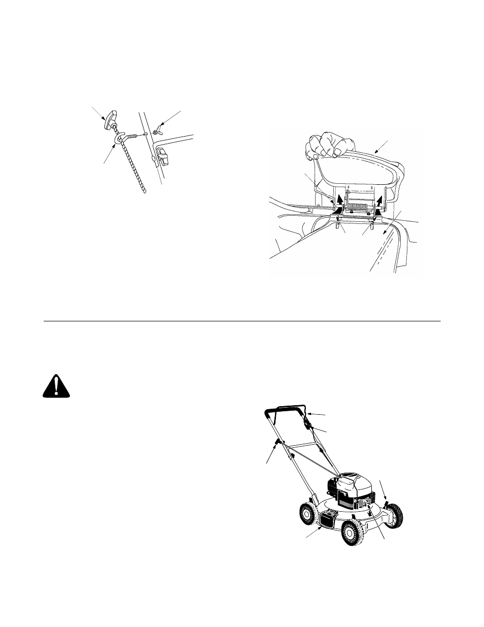Blade control handle, Throttle control, Recoil starter | Yard-Man 11A-108Q401 User Manual | Page 8 / 16