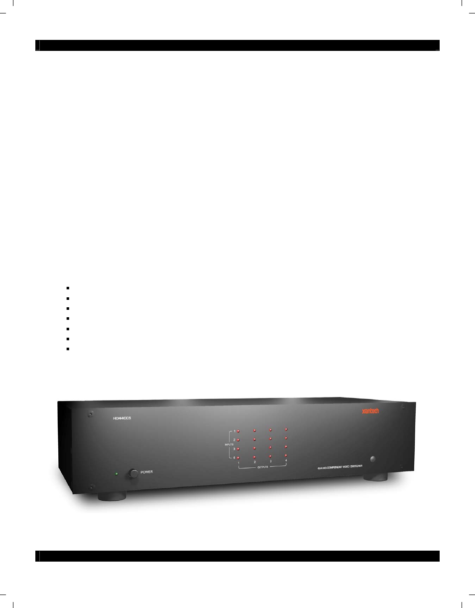 Xantech HD44CC5 User Manual | 16 pages