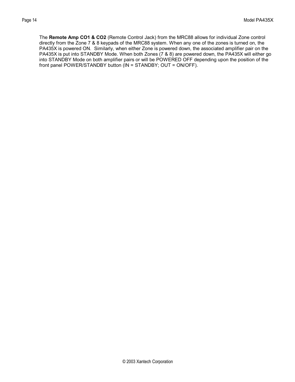 Xantech PA435X User Manual | Page 14 / 20