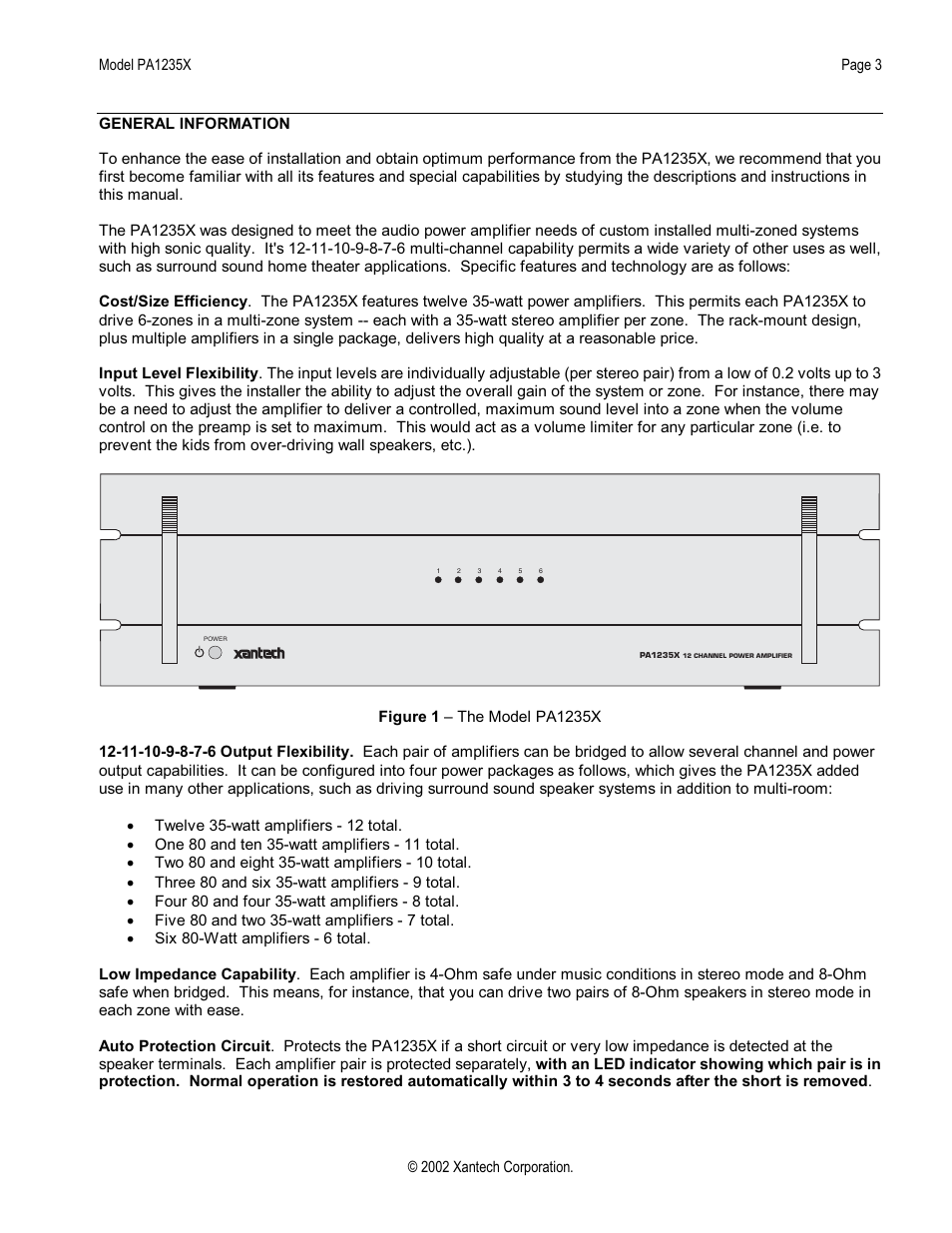 Xantech PA1235X User Manual | Page 3 / 16