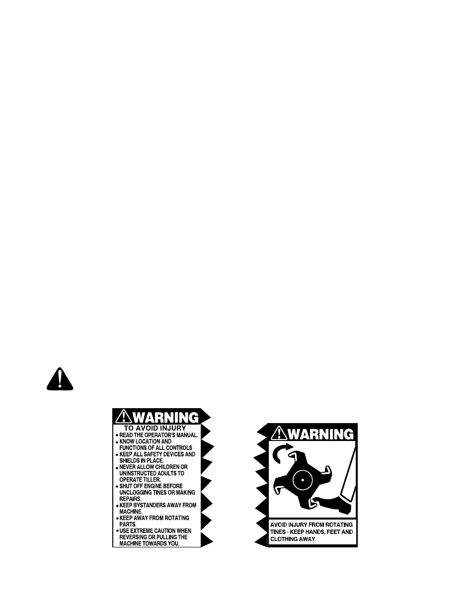 Children, Service, Warning — your responsibility | Yard Machines 410 User Manual | Page 3 / 20