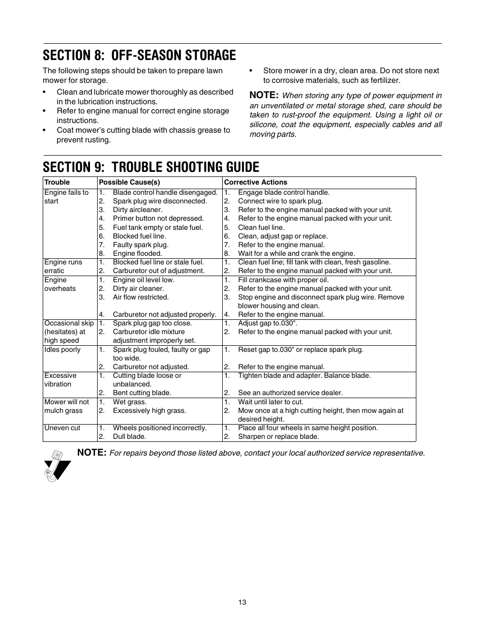 Yard Machines series 20 User Manual | Page 13 / 16