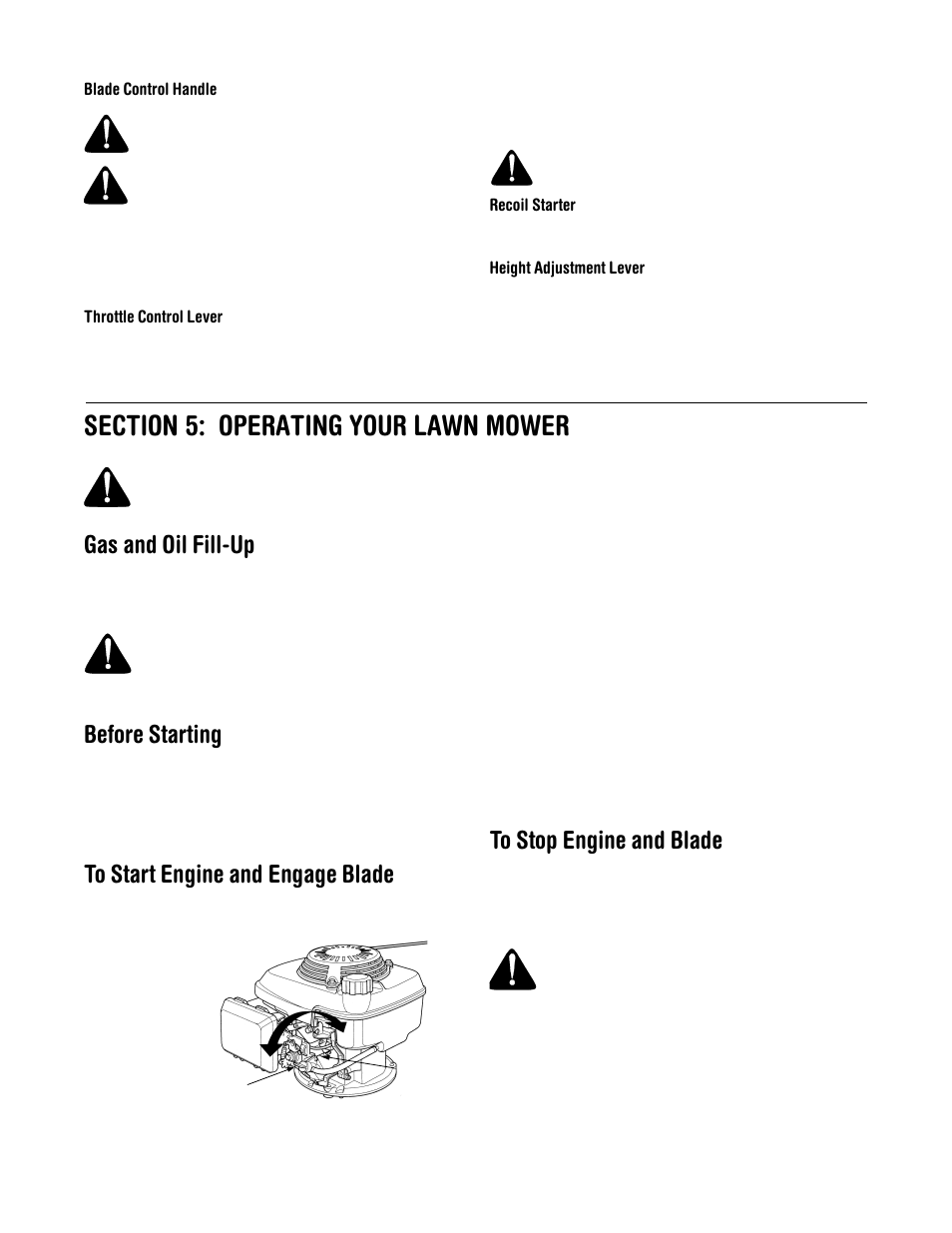 Gas and oil fill-up, Before starting | Yard Machines 429 User Manual | Page 11 / 20