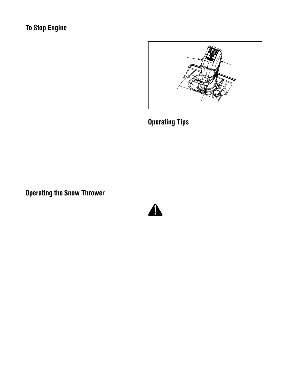 Operating the snow thrower, Operating tips | Yard Machines E295 User Manual | Page 8 / 16