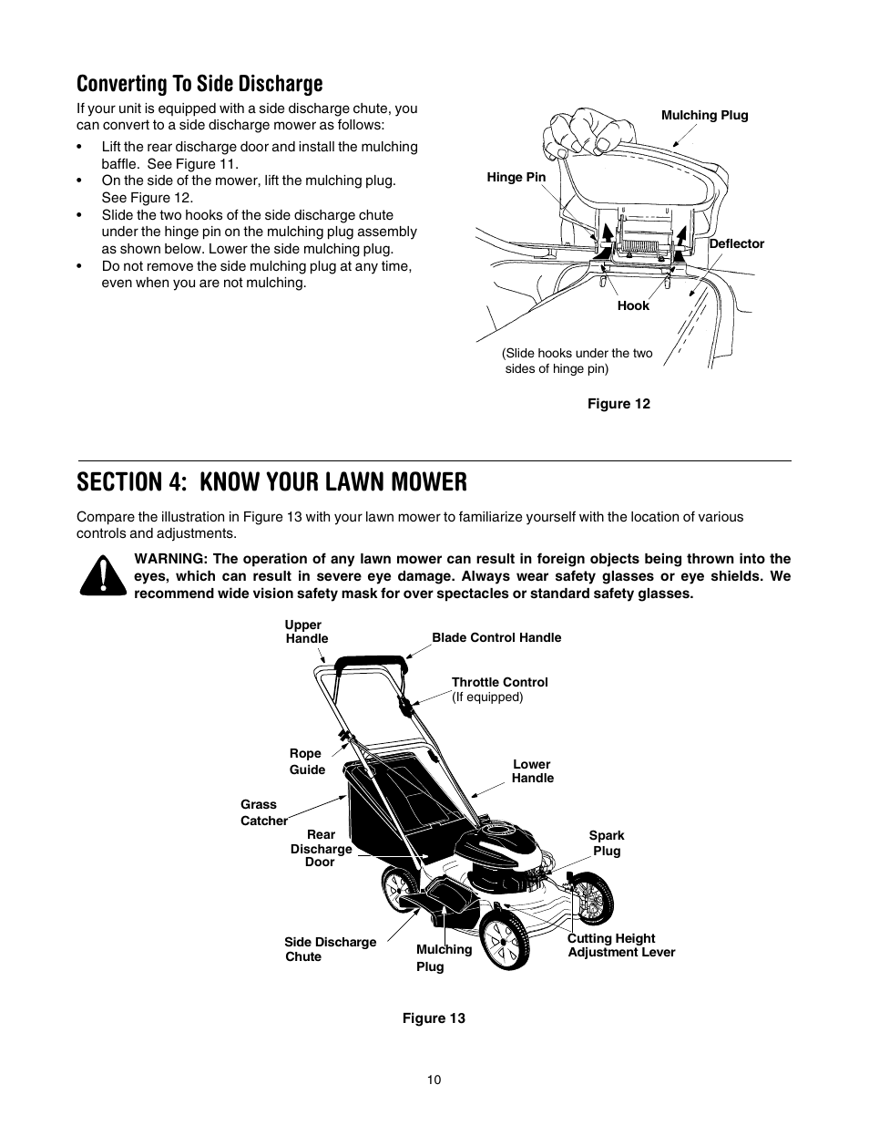 Converting to side discharge | Yard Machines 430 User Manual | Page 10 / 20