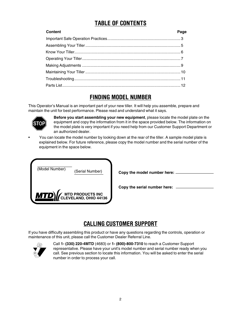 Yard Machines 30 User Manual | Page 2 / 16