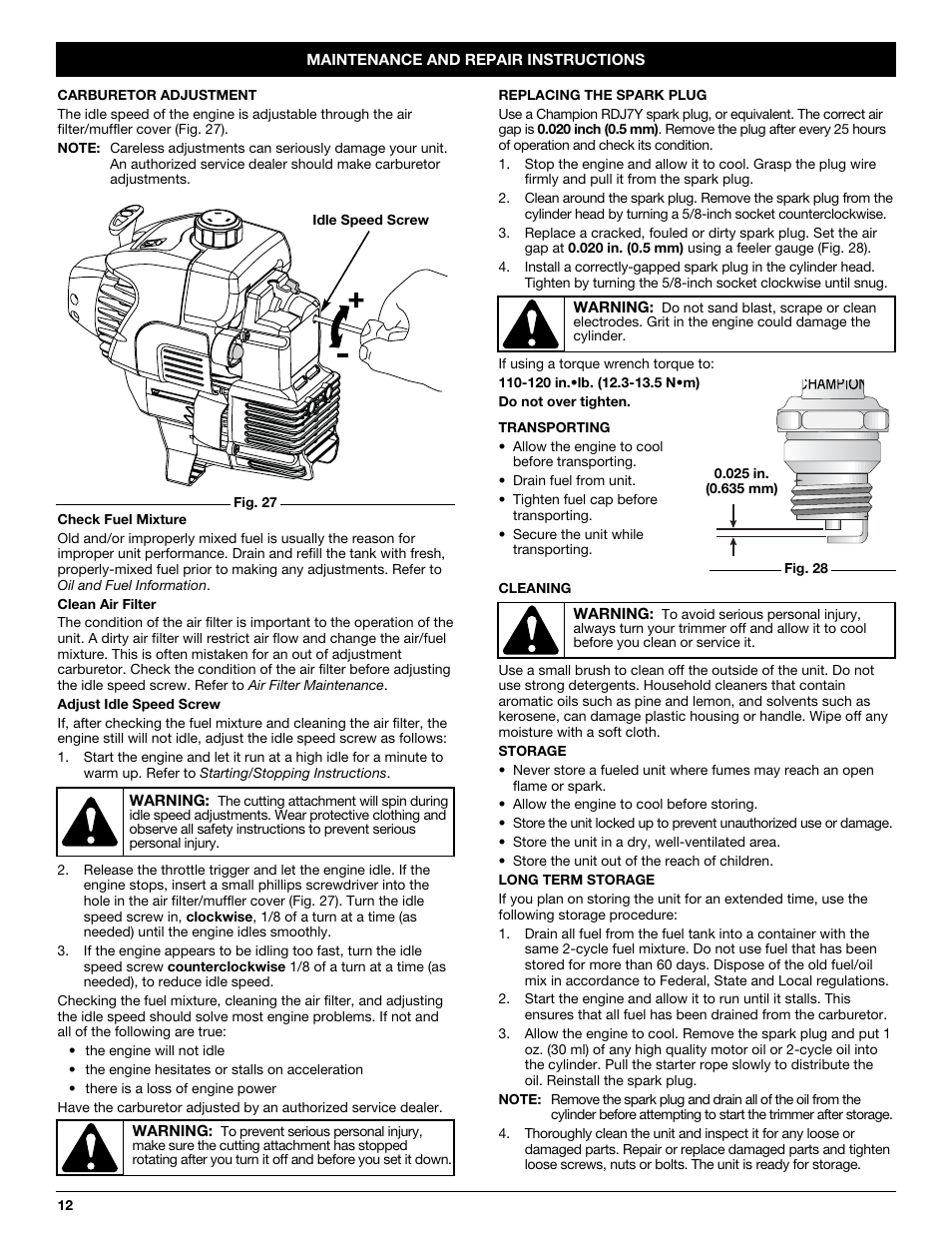 Yard Machines 3100M User Manual | Page 12 / 52