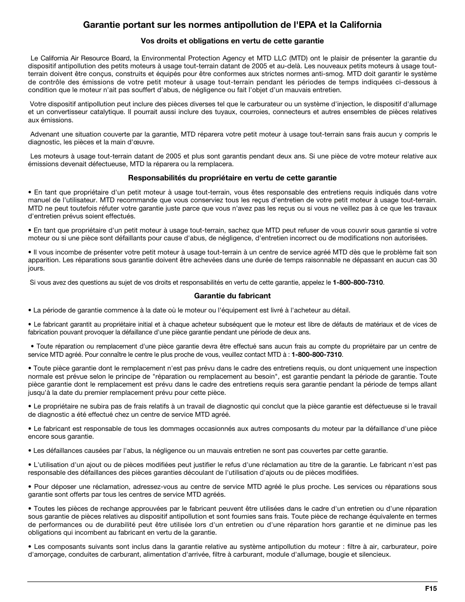 Yard Machines 3100M User Manual | Page 31 / 52