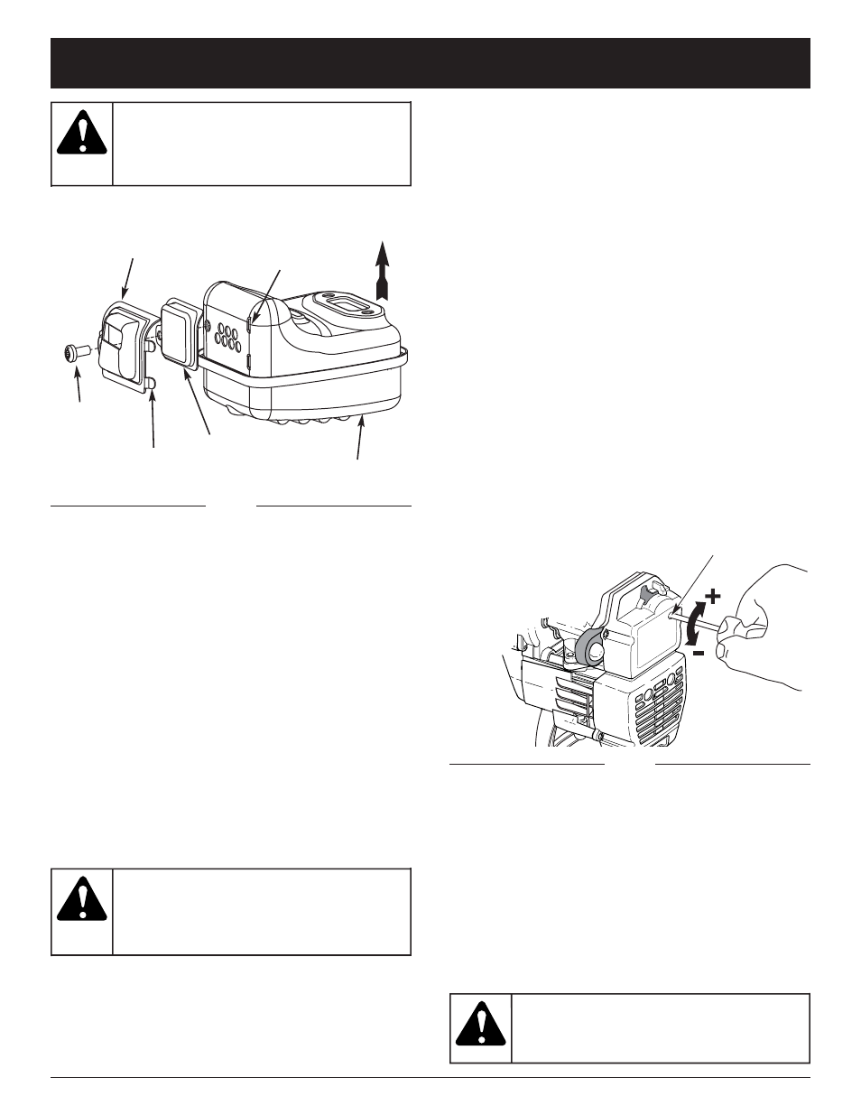 Caution, Warning, Maintenance and repair instructions | Yard Machines 769-01401 User Manual | Page 13 / 64