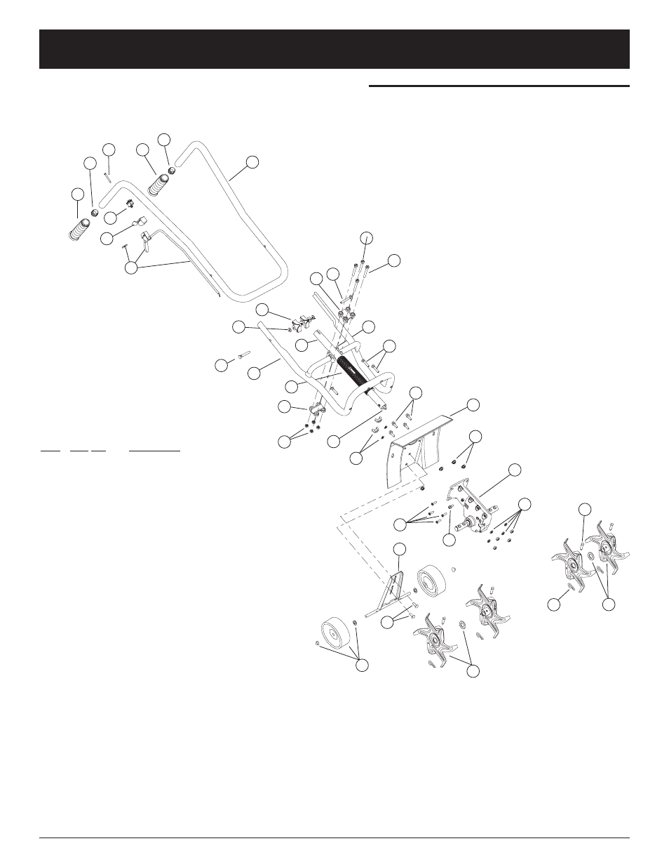 Parts list | Yard Machines 769-01401 User Manual | Page 63 / 64