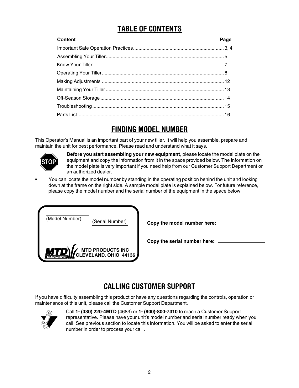 Yard Machines 390 User Manual | Page 2 / 24