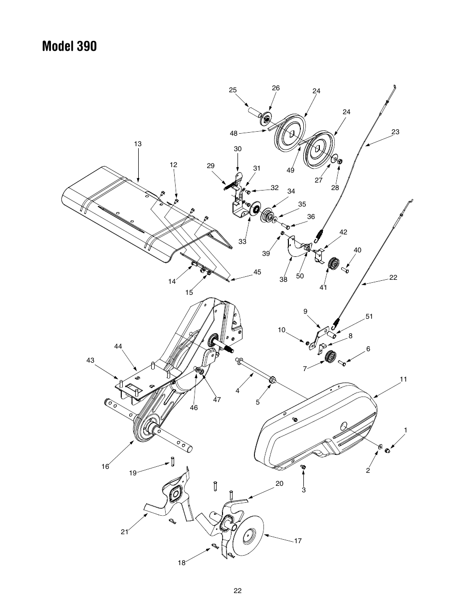 Model 390 | Yard Machines 390 User Manual | Page 22 / 24
