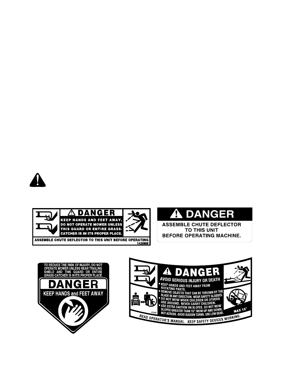 Warning - your responsibility | Yard Machines 400 User Manual | Page 4 / 24