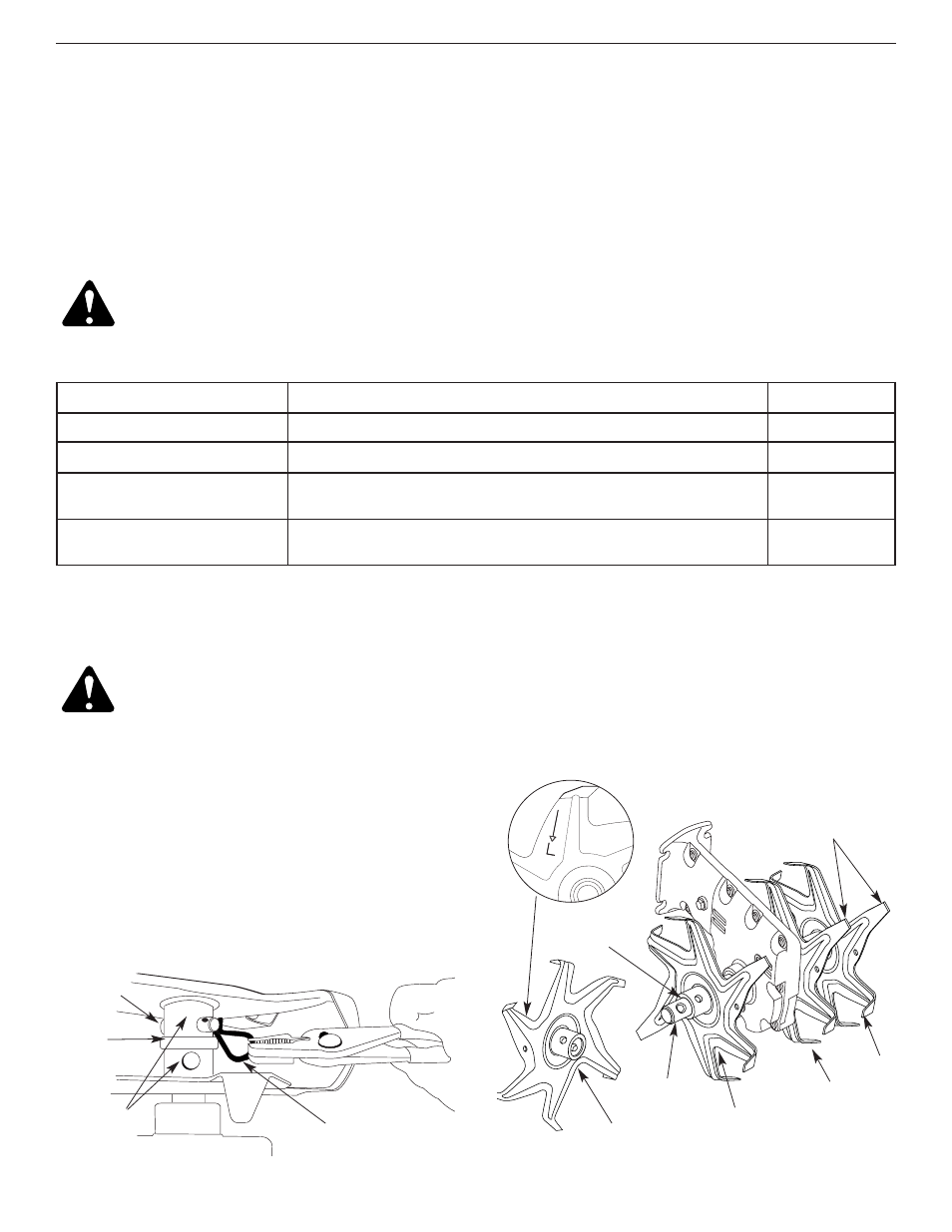 Maintenance schedule, Tine removal and replacement | Yard Machines 2- Cycle Gas Cultivator User Manual | Page 13 / 68