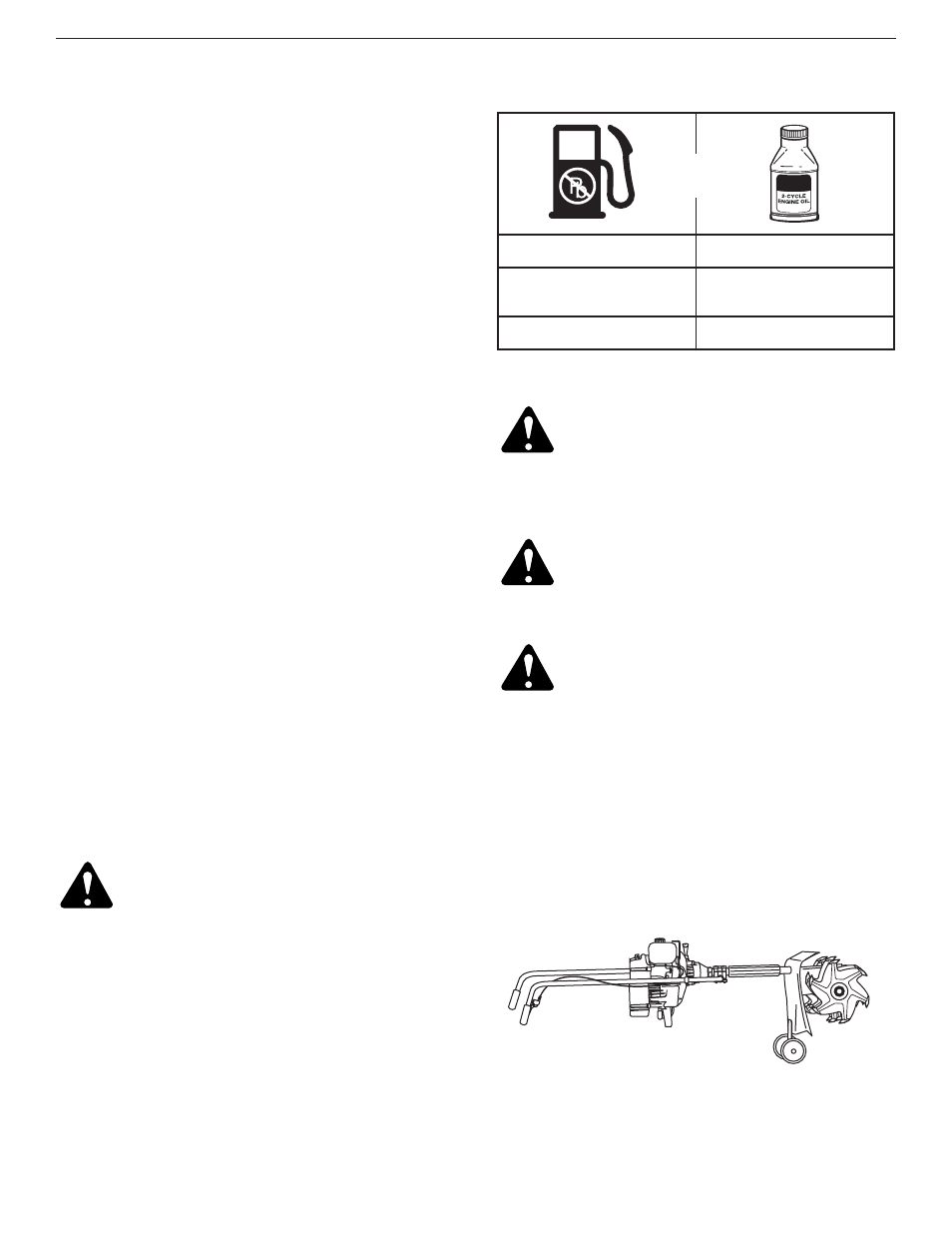Sección 4: informacion del aceite y del combusible, Carga del tanque de combustible | Yard Machines 2- Cycle Gas Cultivator User Manual | Page 54 / 68