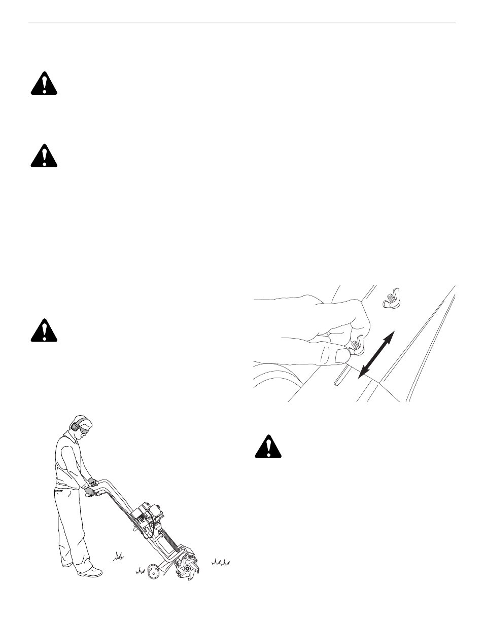 Sección 6: instrucciones de operación, Consejos para la operacion, Ajuste de la profundidad | Yard Machines 2- Cycle Gas Cultivator User Manual | Page 56 / 68