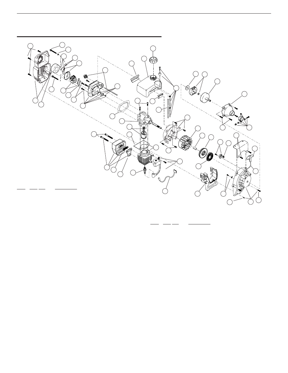 Parts list, Engine parts 2-cycle yard machines cultivator | Yard Machines 2- Cycle Gas Cultivator User Manual | Page 66 / 68