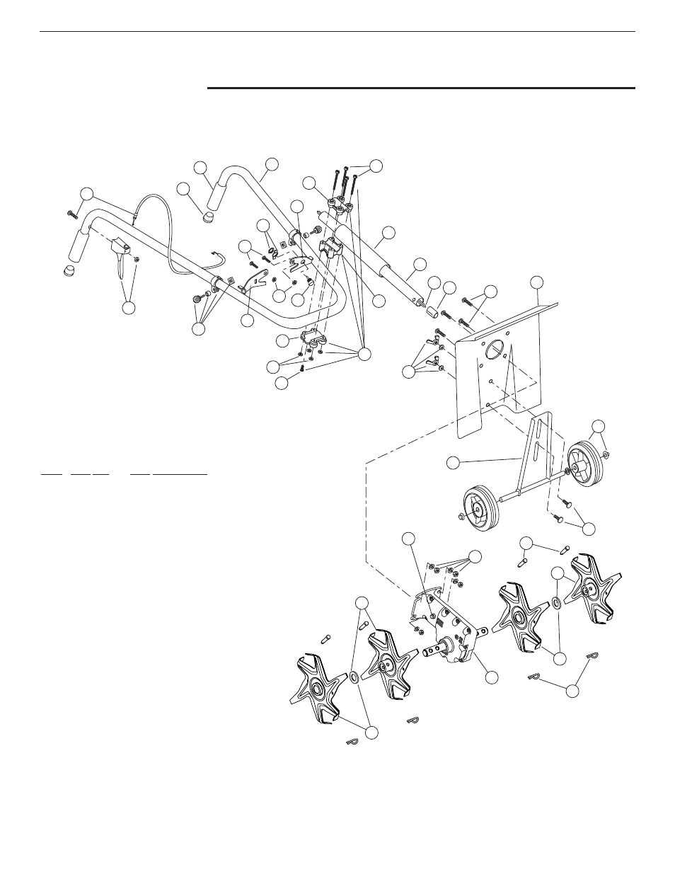 Parts list, Cultivator parts yard machines cultivator | Yard Machines 2- Cycle Gas Cultivator User Manual | Page 67 / 68