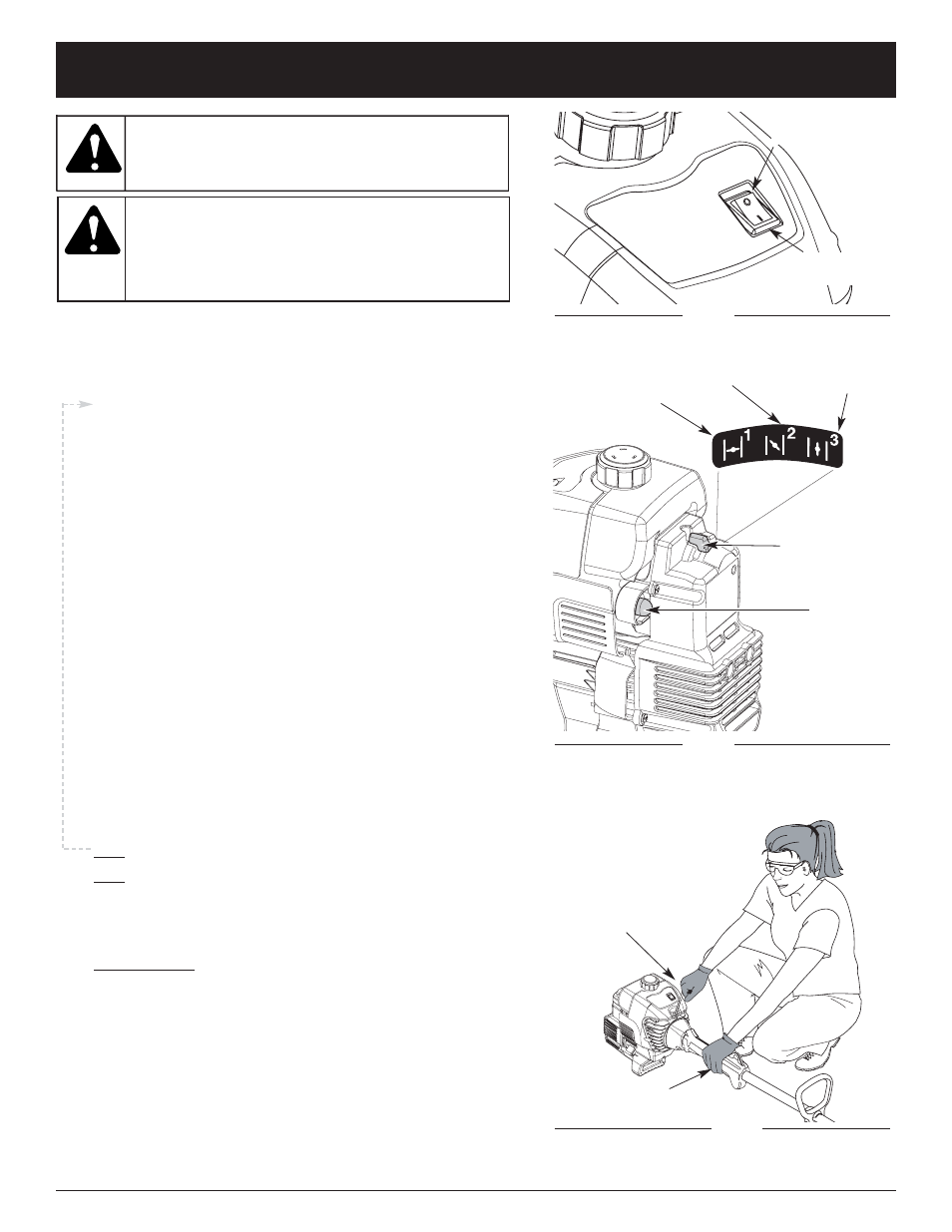 Avertissement, Instructions de démarrage et arrêt | Yard Machines 2800M User Manual | Page 29 / 64