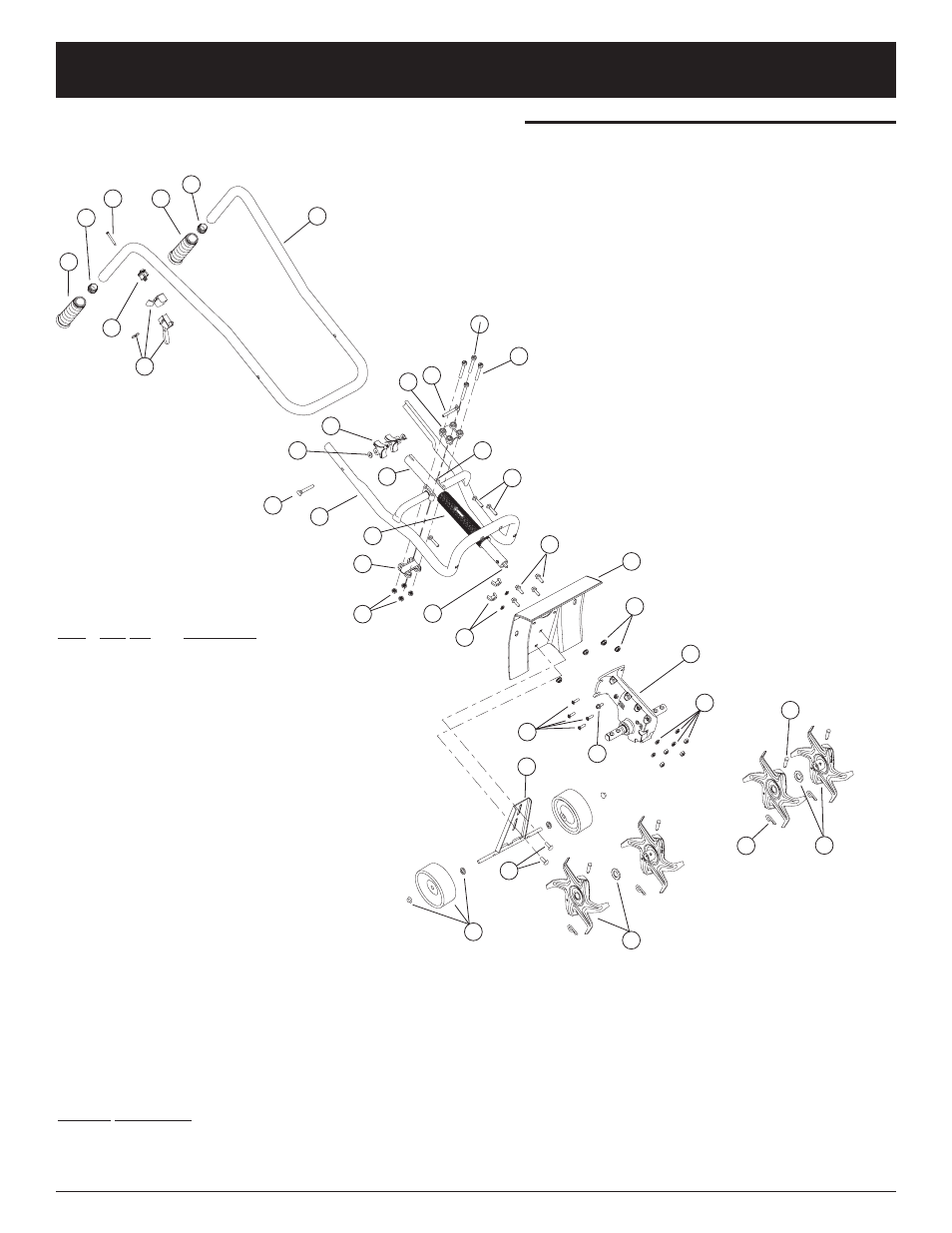 Parts list | Yard Machines 769-00872A User Manual | Page 63 / 64