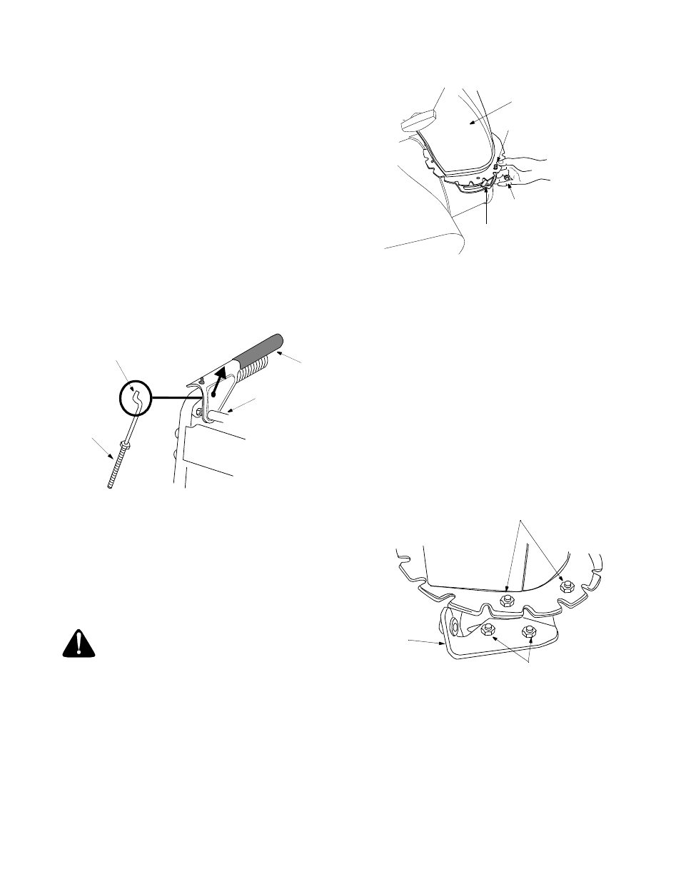 Attaching control cables, Attaching chute assembly, Attaching chute directional control | Yard Machines 611 User Manual | Page 8 / 28