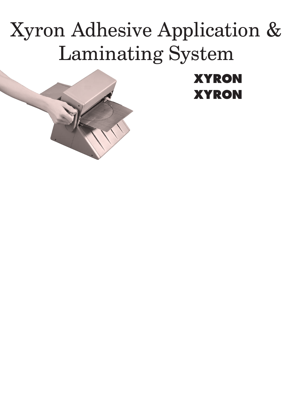 Xyron 850 User Manual | 4 pages