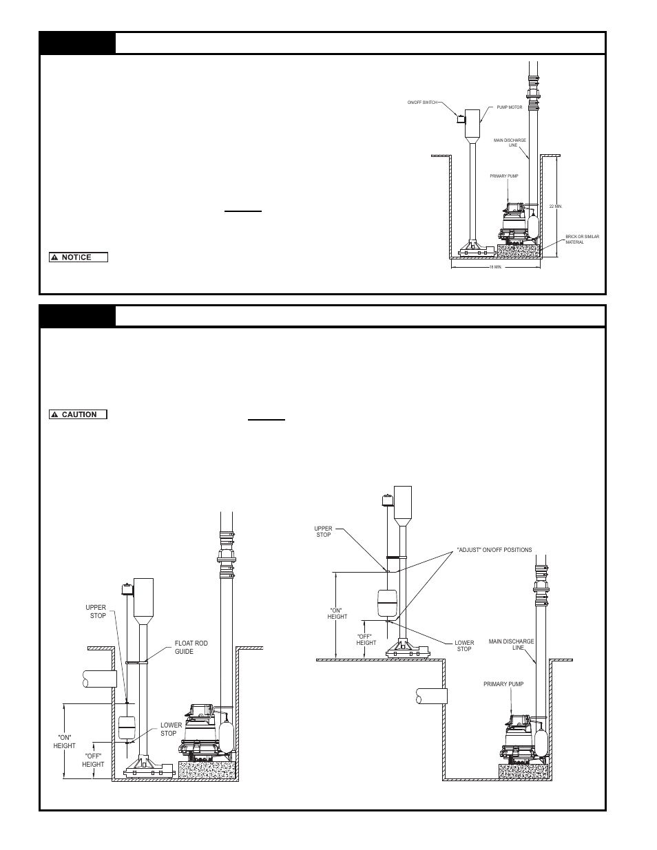 Step 2 float stop adjustment, Step 1 placement of the pump in the pit | Zoeller AQUANOT 585 User Manual | Page 4 / 8