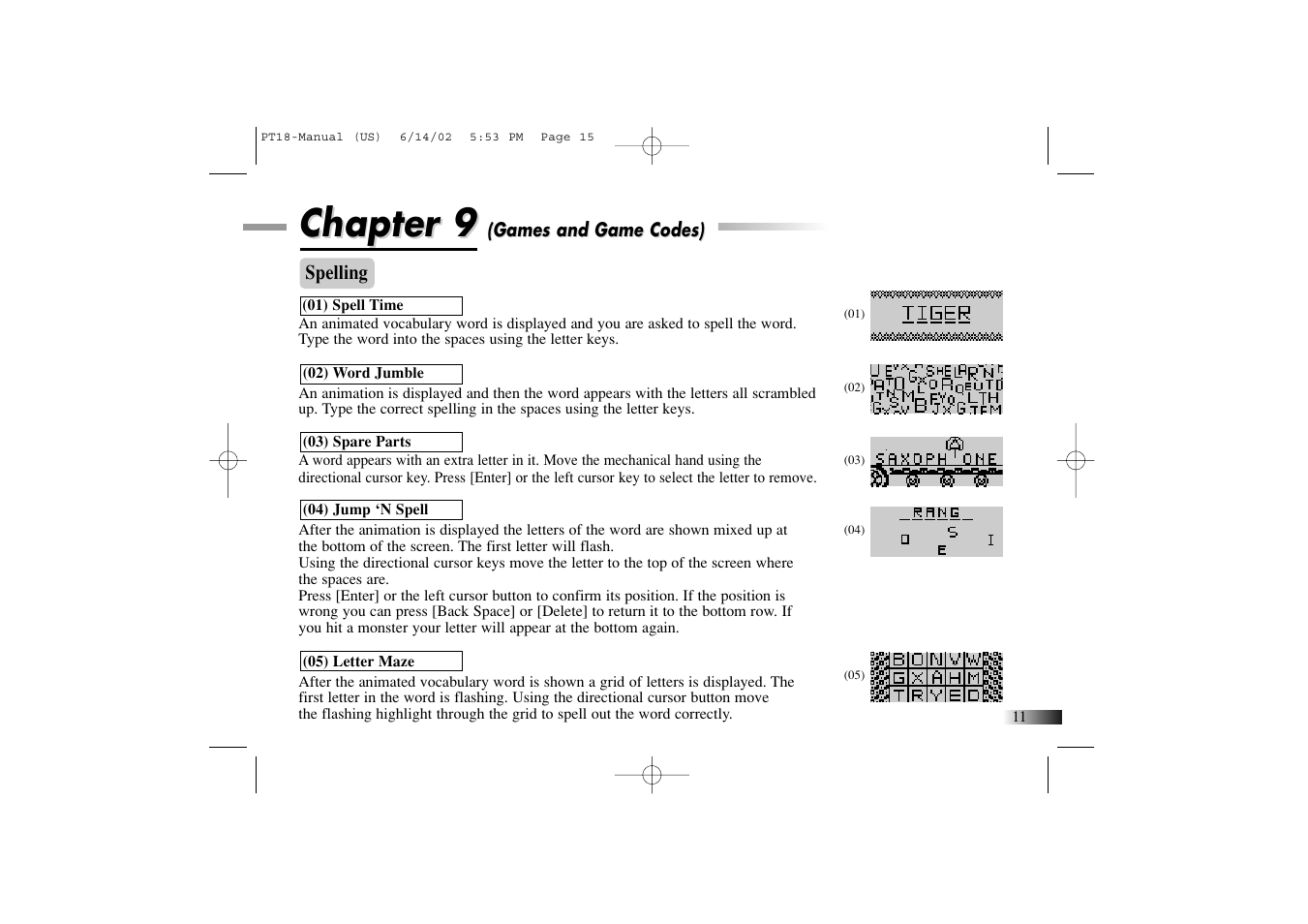 Chapter 9 | Yakumo Accelerator PC Trainer Plus PT18 User Manual | Page 15 / 31