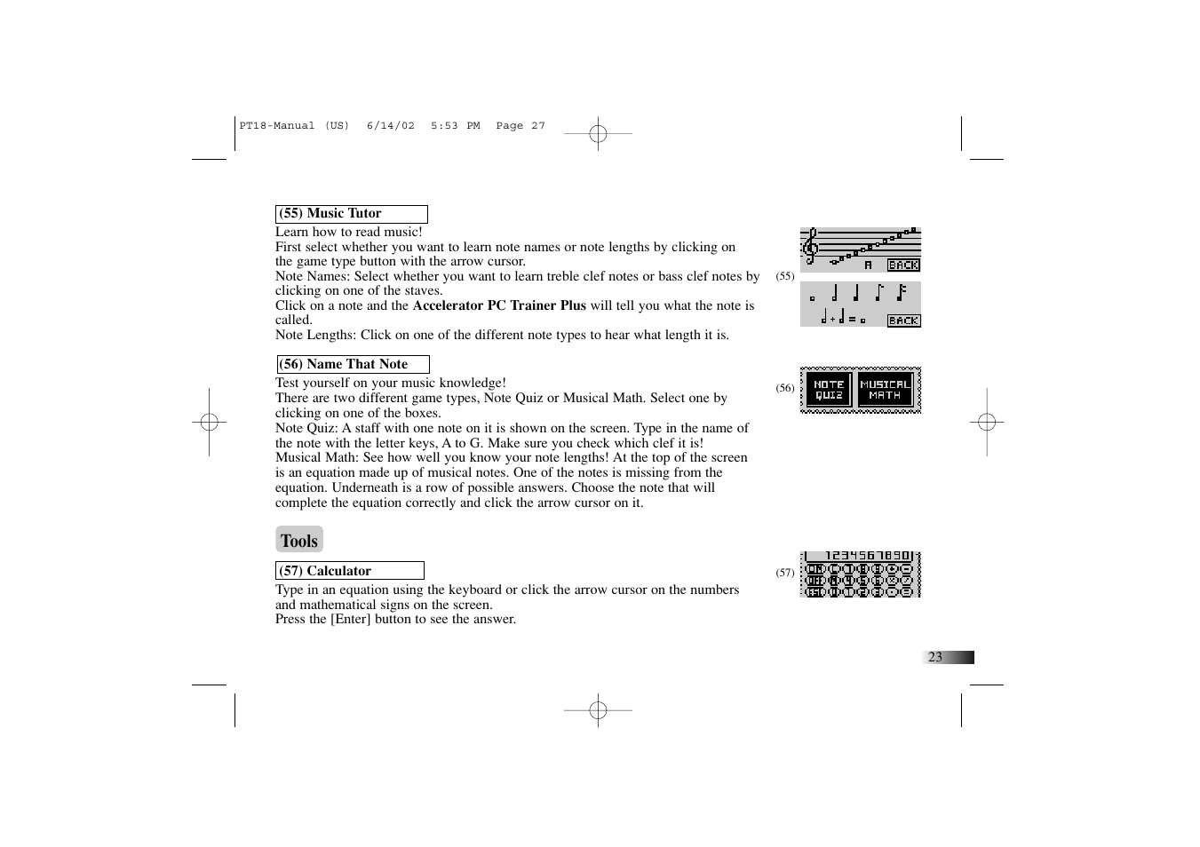 Yakumo Accelerator PC Trainer Plus PT18 User Manual | Page 27 / 31
