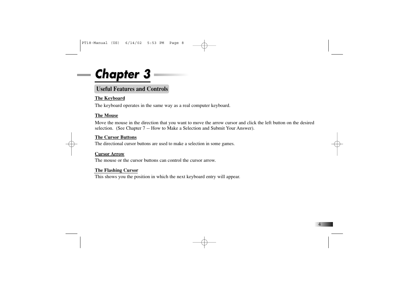 Chapter 3 | Yakumo Accelerator PC Trainer Plus PT18 User Manual | Page 8 / 31