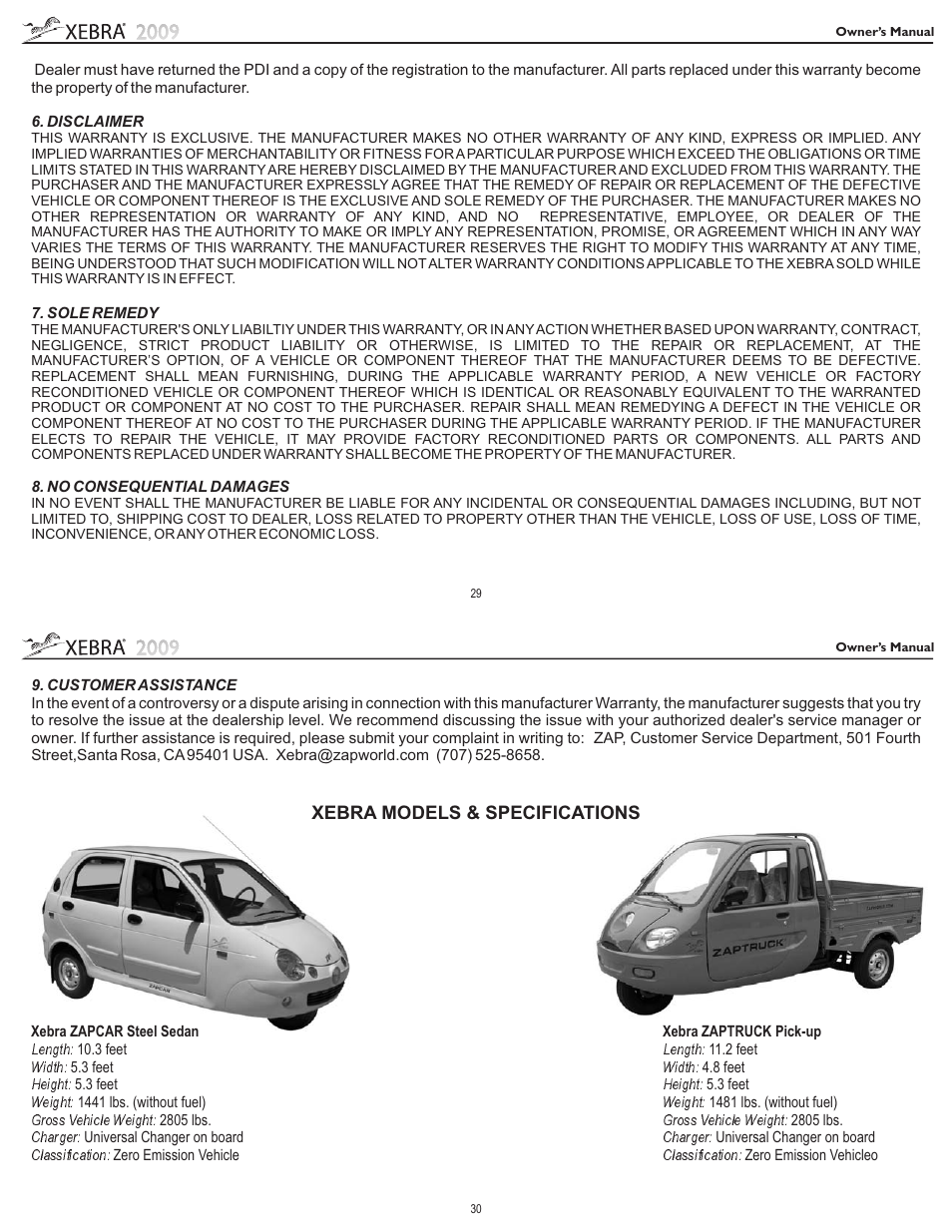 Zap XEBRA D555 User Manual | Page 15 / 16