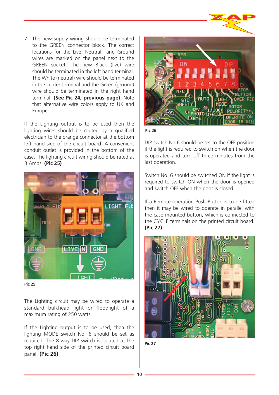 Zap JACKSHAFT MOTOR-CONTROL SYSTEM 815-RL User Manual | Page 15 / 28