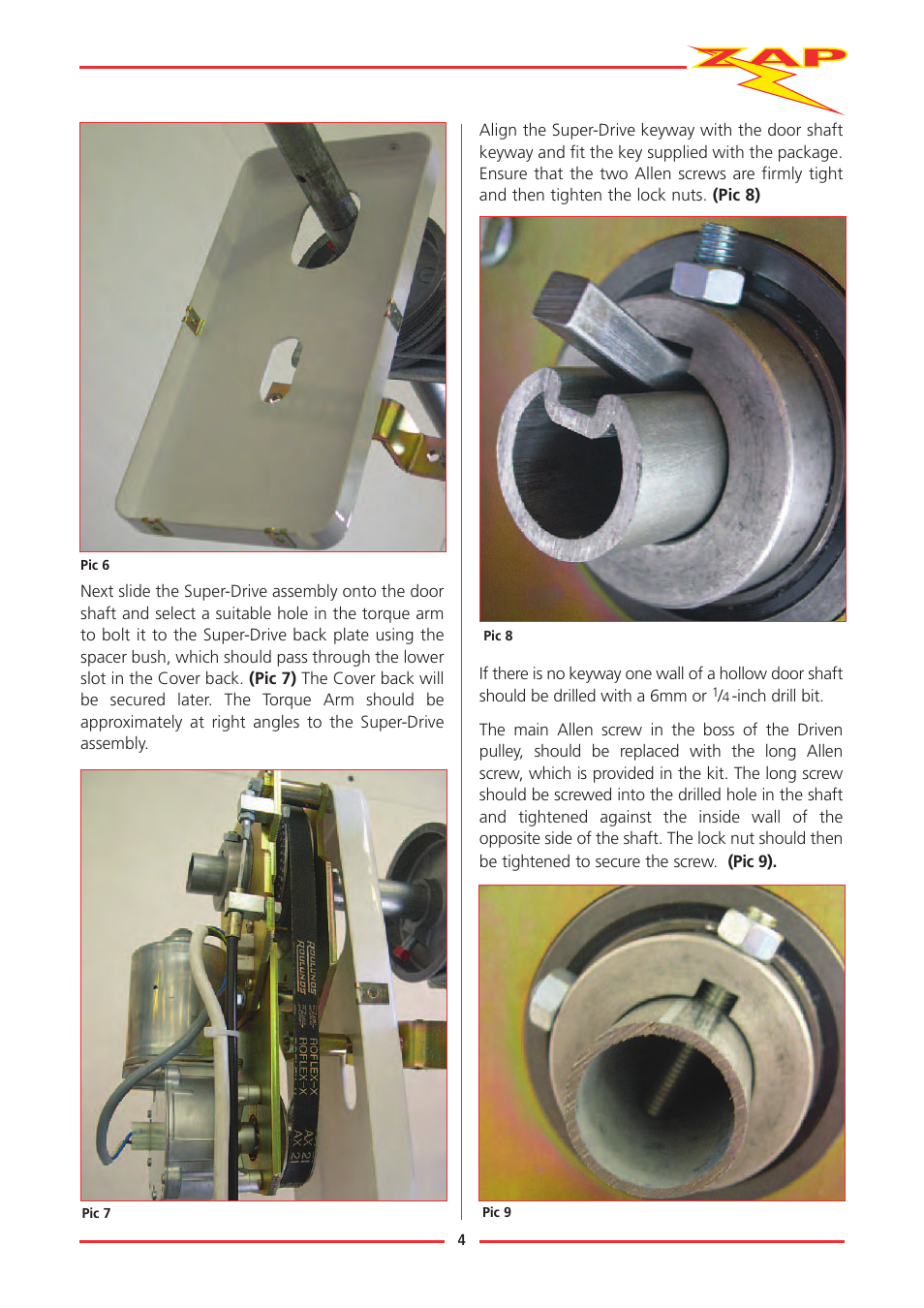 Zap JACKSHAFT MOTOR-CONTROL SYSTEM 815-RL User Manual | Page 9 / 28