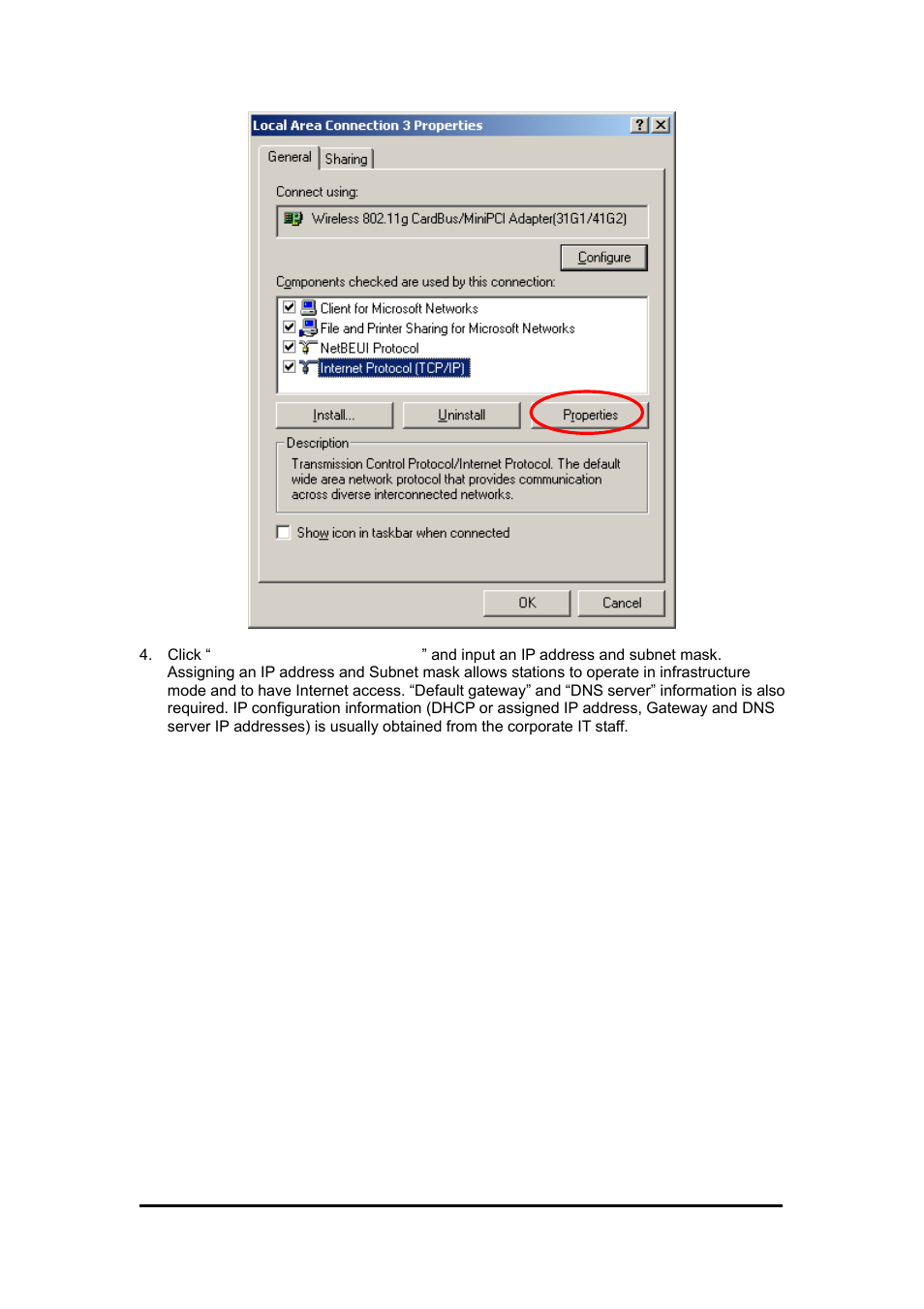 Zonet Technology 802.11 g 54Mbps Wireless LAN CardBus Adapter User Manual | Page 31 / 67