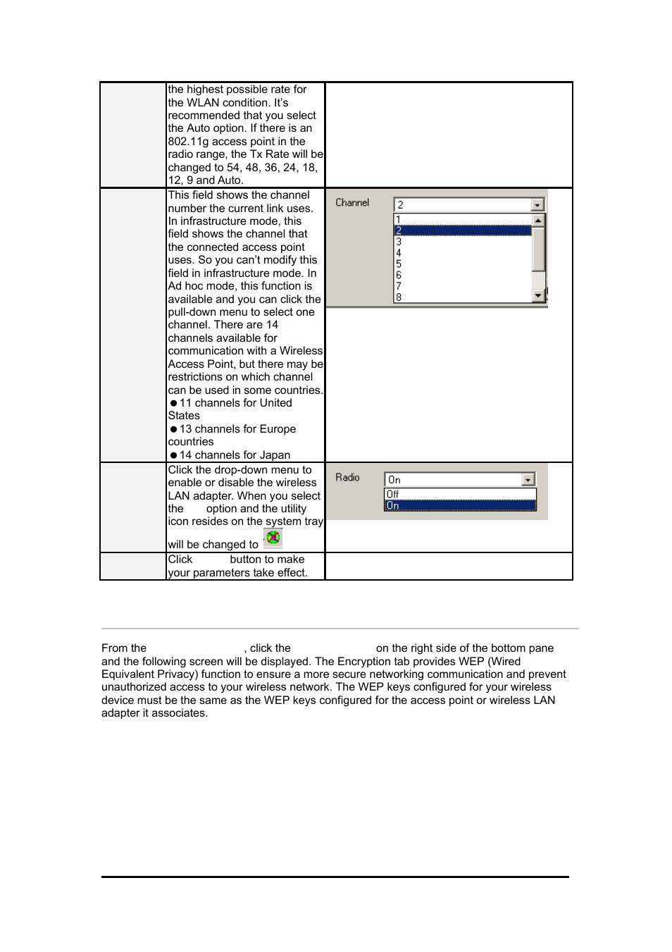 2configuration tab – encryption, Configuration tab – encryption, 2 configuration tab – encryption | Zonet Technology 802.11 g 54Mbps Wireless LAN CardBus Adapter User Manual | Page 51 / 67