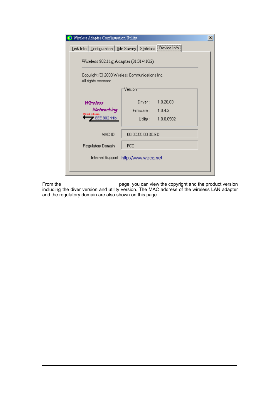 Zonet Technology 802.11 g 54Mbps Wireless LAN CardBus Adapter User Manual | Page 58 / 67