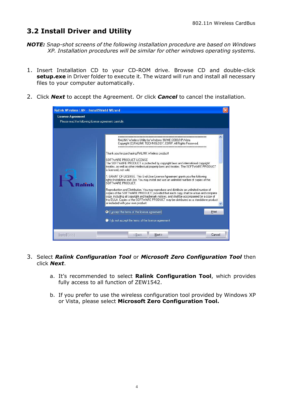 2 install driver and utility | Zonet Technology ZEW1542 User Manual | Page 7 / 30
