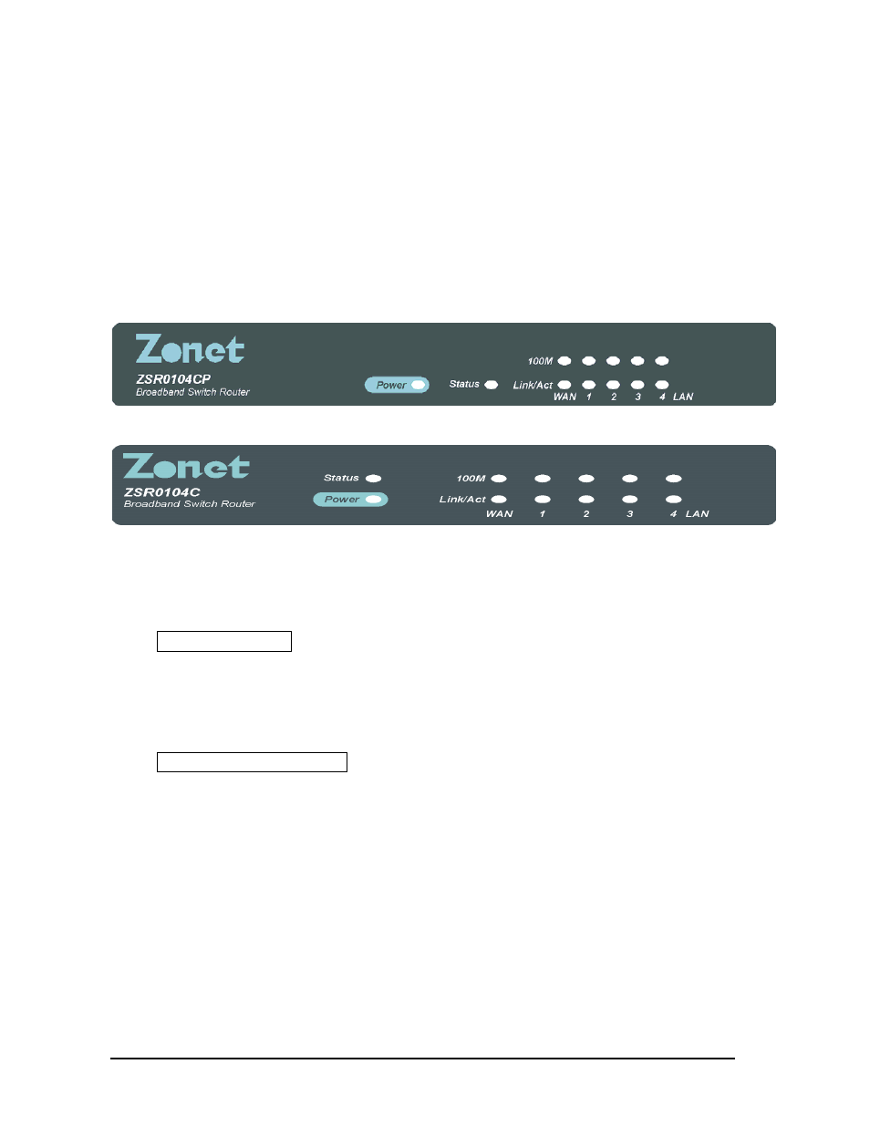 Chapter 2 get to know the hardware, 1 led indicators | Zonet Technology ZSR0104C Series User Manual | Page 12 / 63