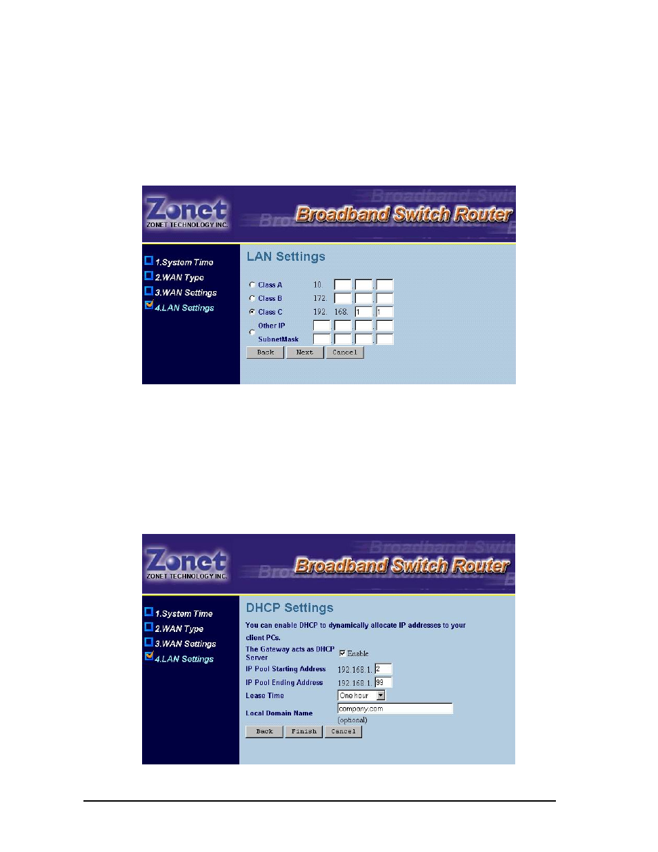 Zonet Technology ZSR0104C Series User Manual | Page 22 / 63