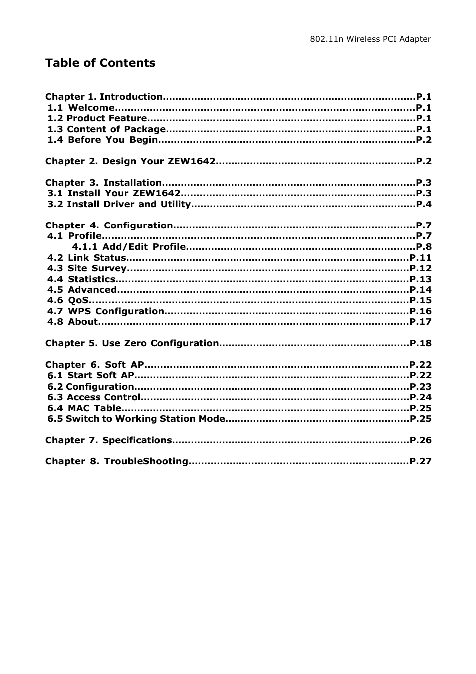 Zonet Technology ZEW1642 User Manual | Page 3 / 30