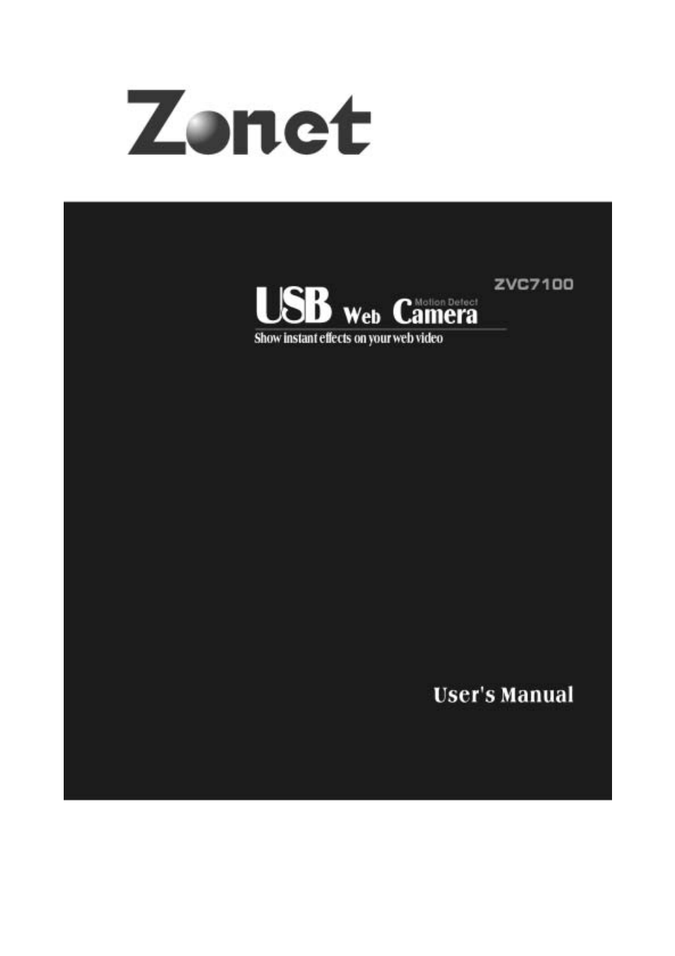 Zonet Technology ZVC7100 User Manual | 12 pages