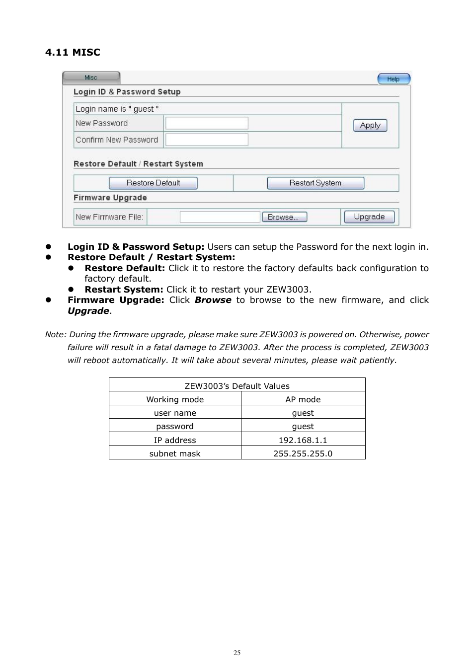Zonet Technology ZEW3003 User Manual | Page 27 / 28