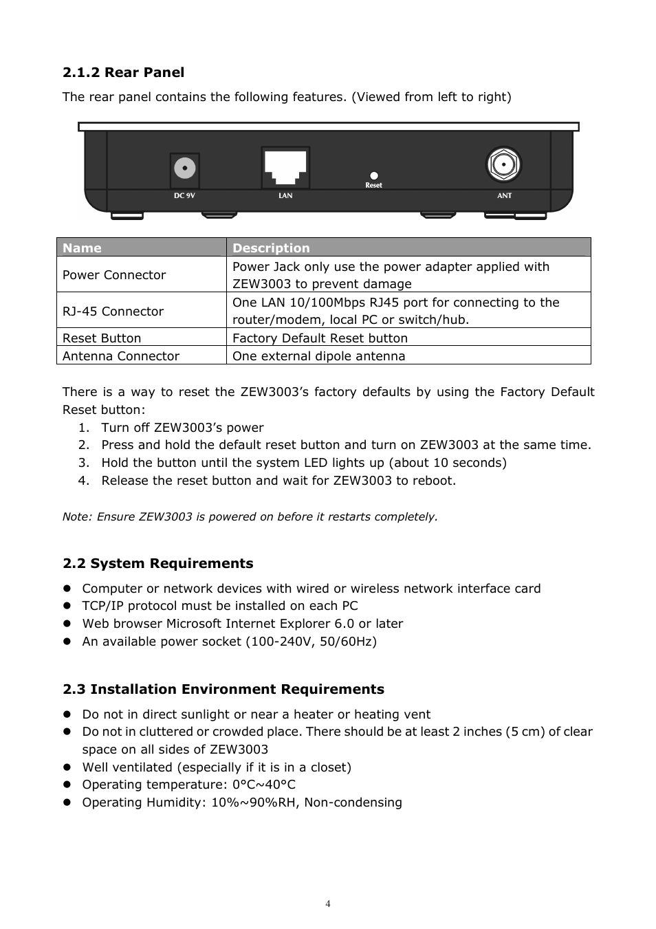 Zonet Technology ZEW3003 User Manual | Page 6 / 28