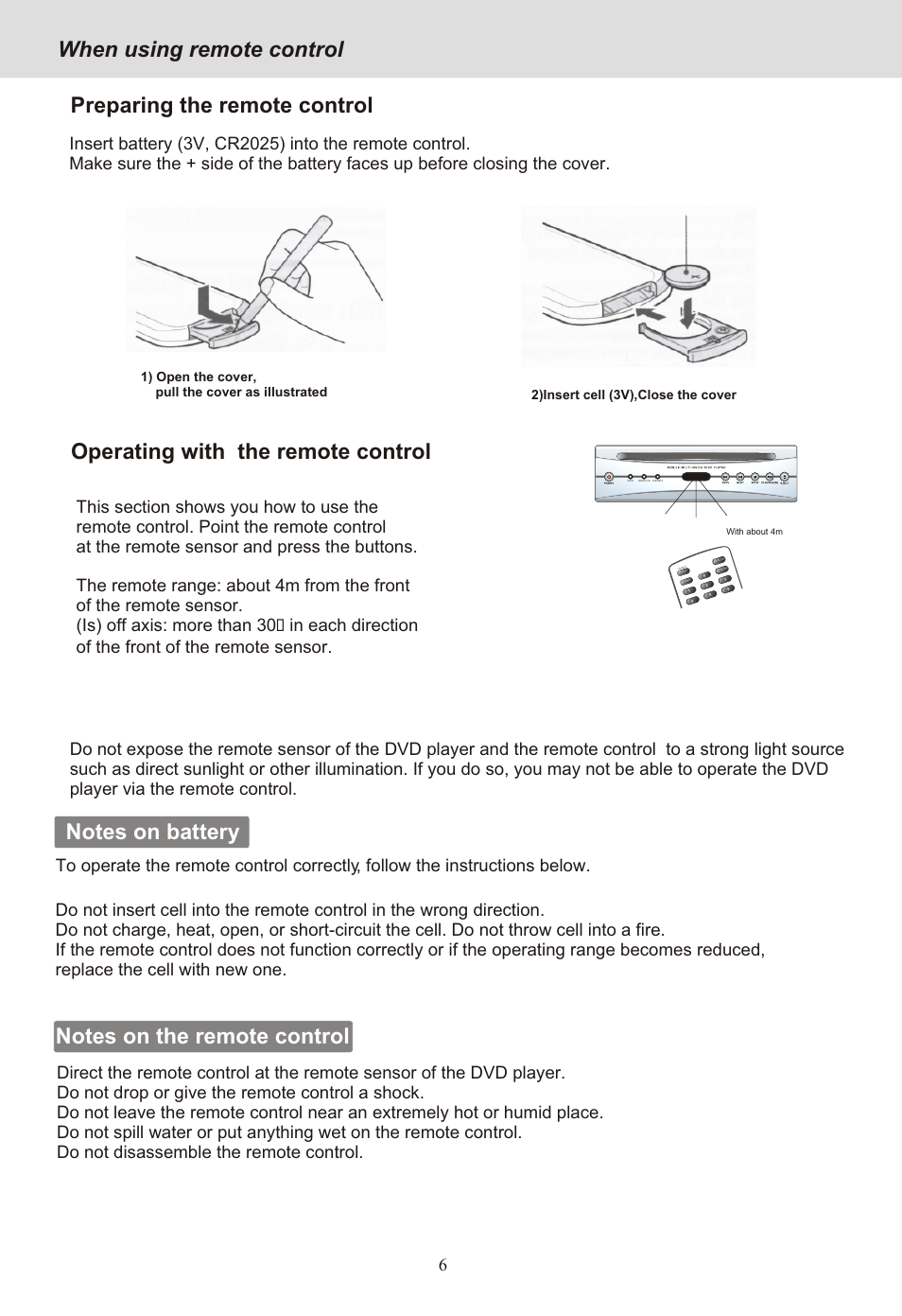 Seite9, Operating with the remote control | Yamakawa MP-28 User Manual | Page 9 / 21