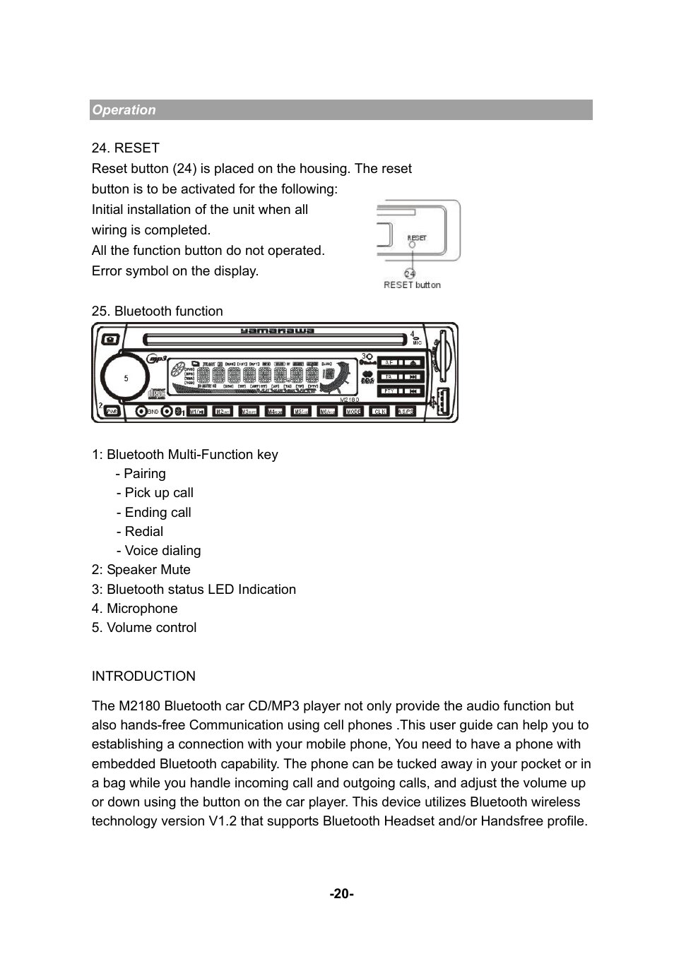 Yamakawa M2180 User Manual | Page 20 / 24
