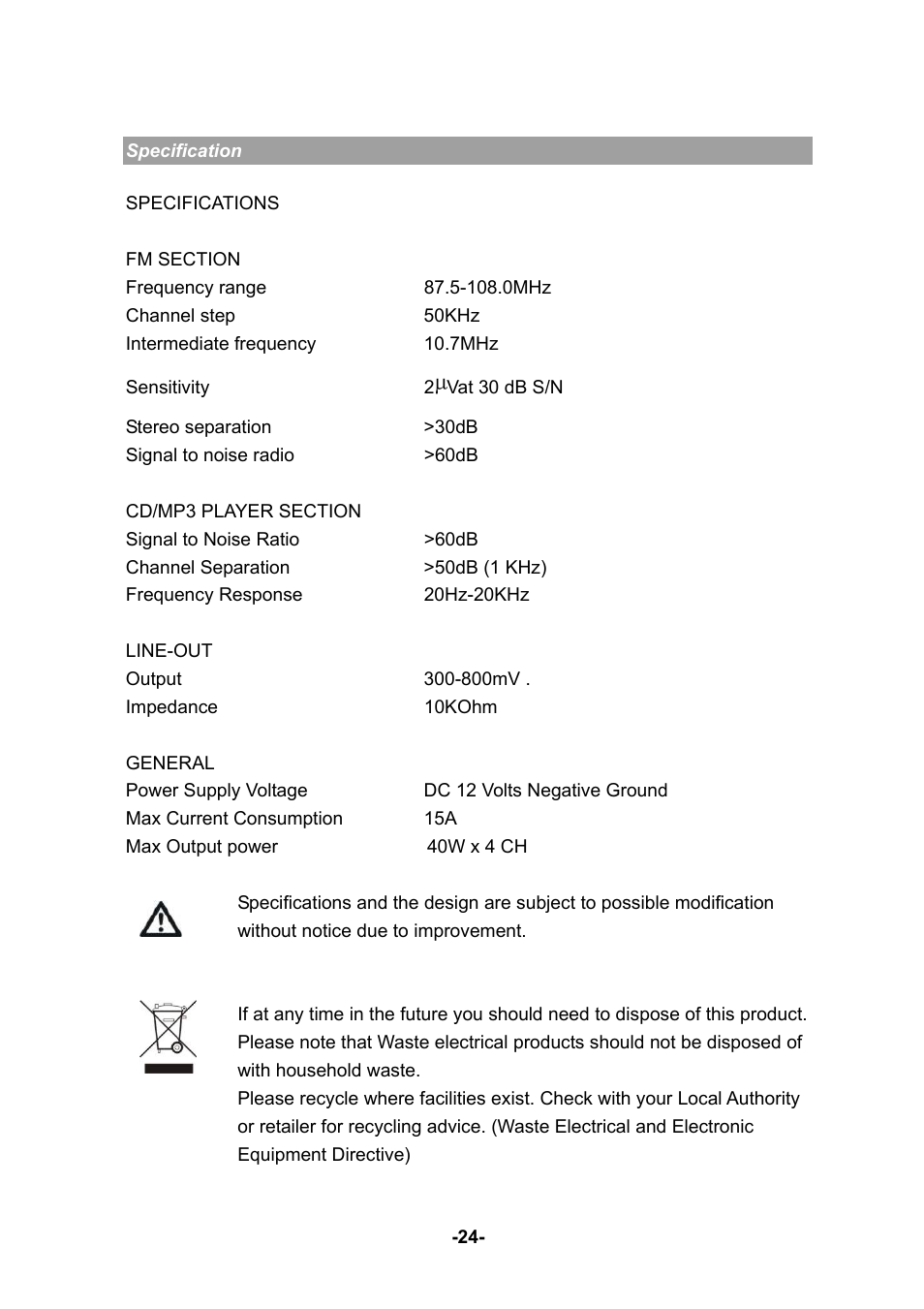 Yamakawa M2180 User Manual | Page 24 / 24