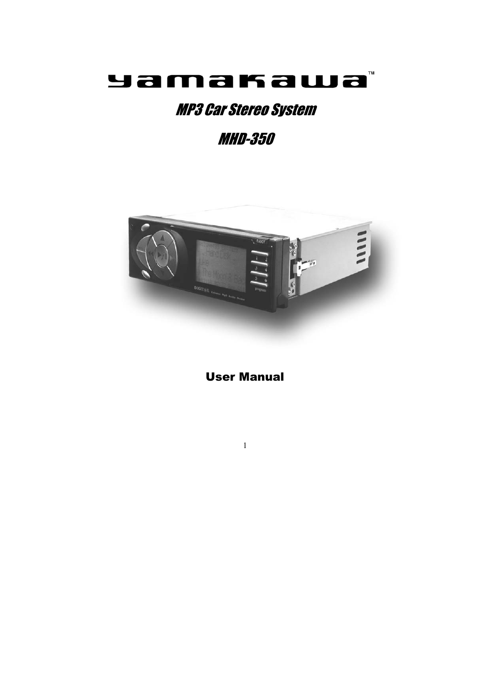 Yamakawa MHD-350 User Manual | 18 pages