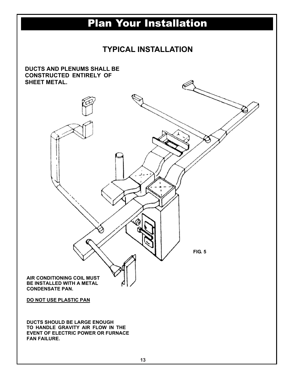 Plan your installation, Typical installation | Yukon Advanced Optics Oil Furnace User Manual | Page 13 / 64